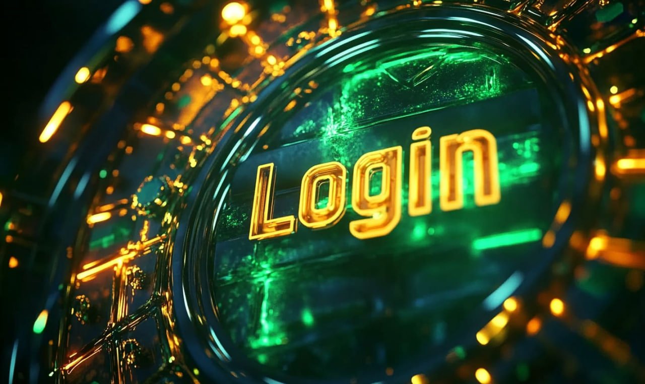 Ilustrasi keamanan akun digital dengan ikon kunci dan perisai perlindungan data
